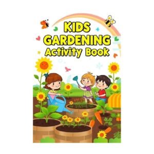 kids gardening activity book cover