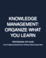 knowledge management: organize what you learn cover