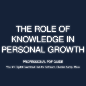 the role of knowledge in personal growth cover